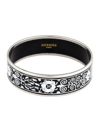 Hermès Enamel Wide Bangle Bracelet