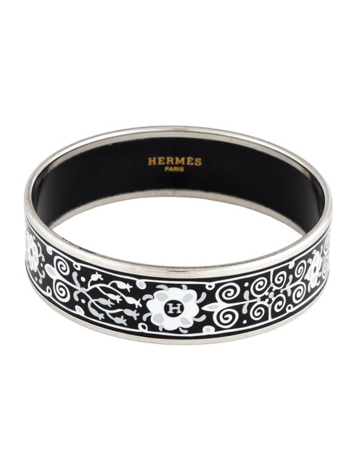 Hermès Enamel Wide Bangle Bracelet