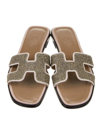 Hermès Oran Glitter Slides