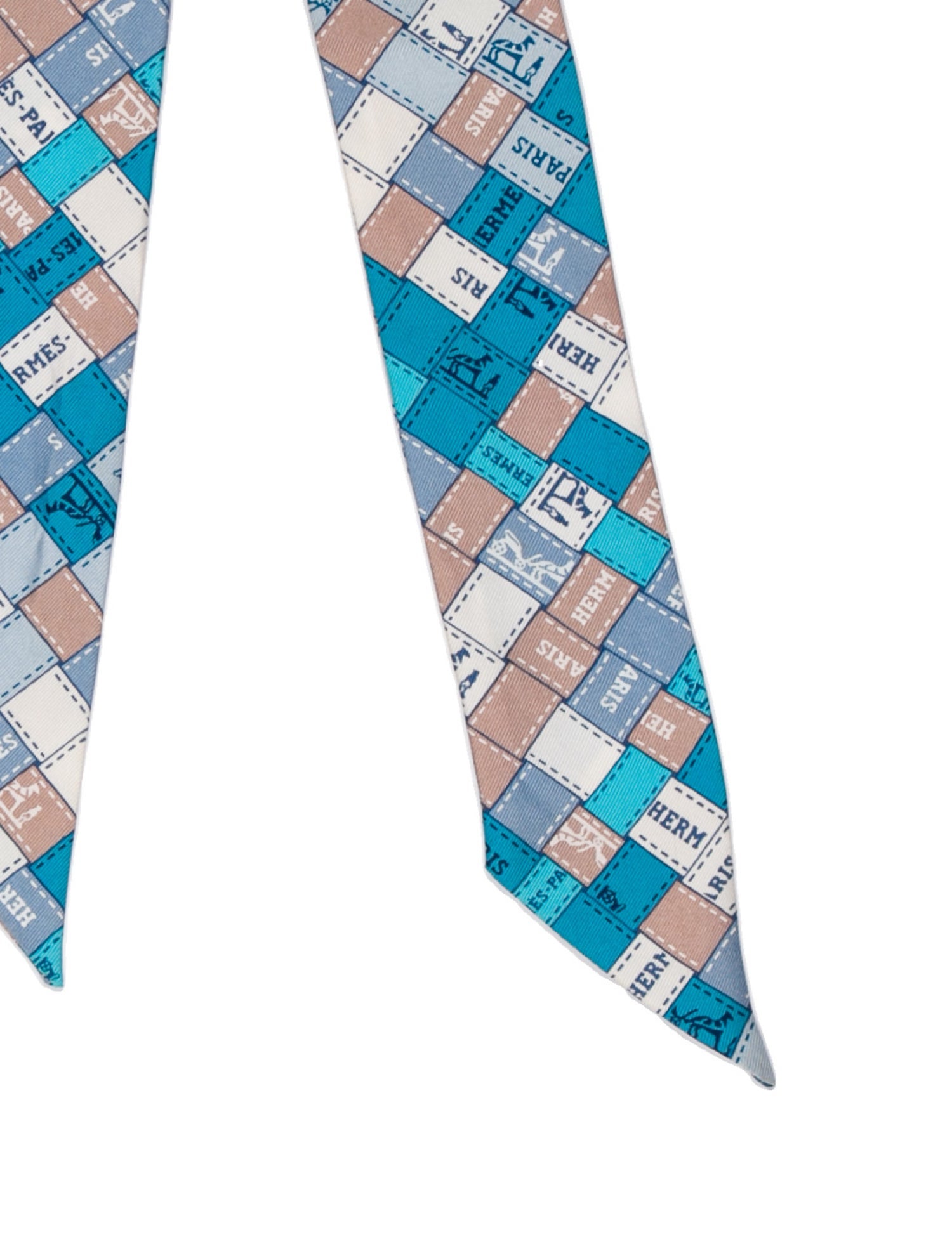 Hermès Bolduc Au Carré Silk Twilly Scarf