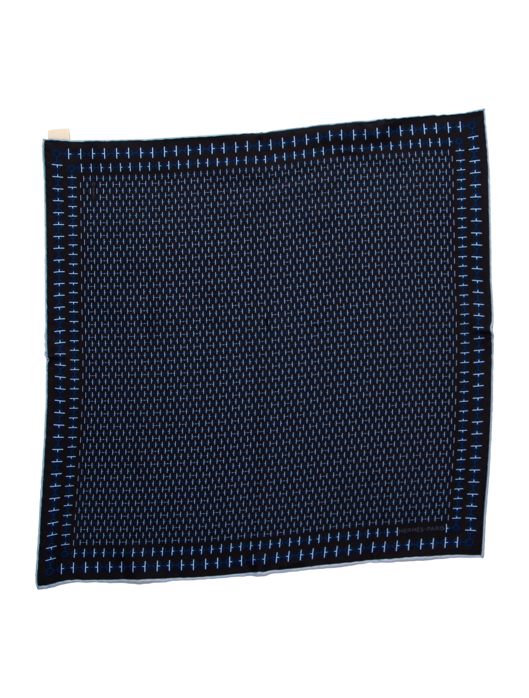 Hermès Patterned Print Pocket Square w/Tags