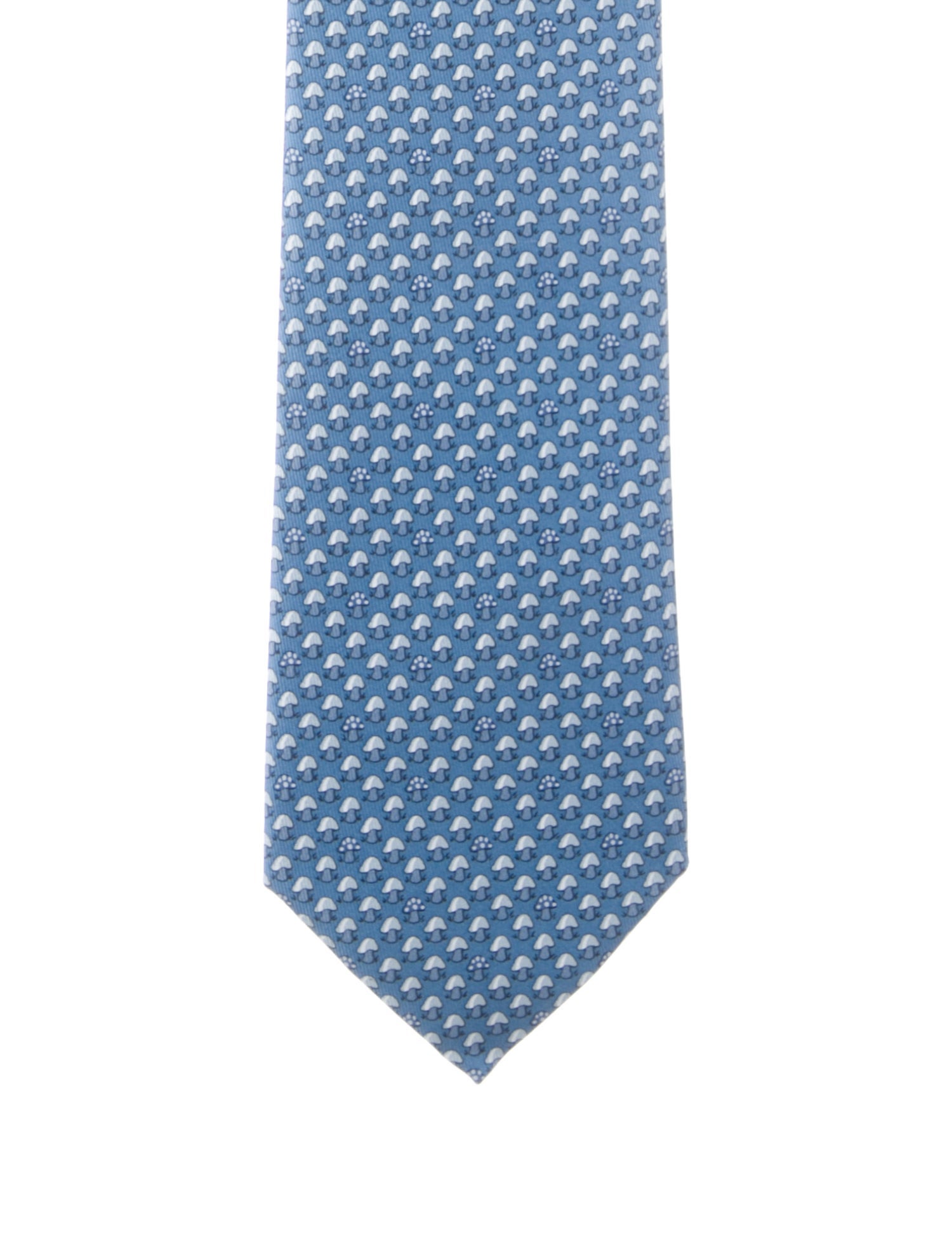 Hermès Silk Mushroom Print Tie. w/Tags