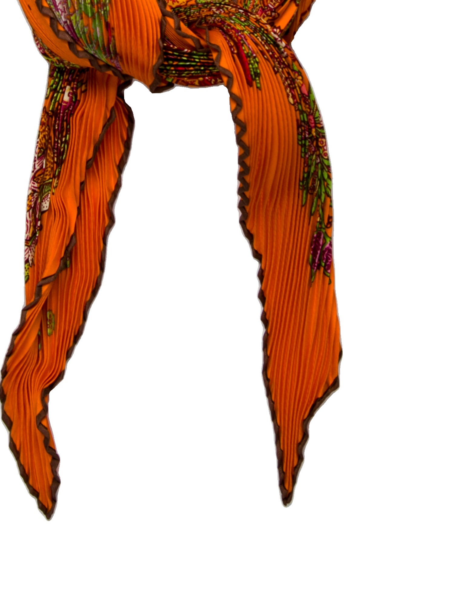 Hermès Legende Moghole Silk Plissé Scarf w/ Tags