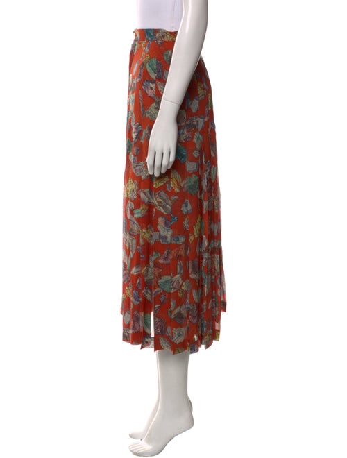 Hermès Silk Midi Length Skirt