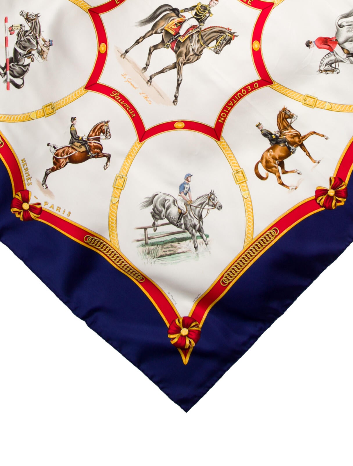 Hermès École Française d’Équitation de Saumur Silk Scarf