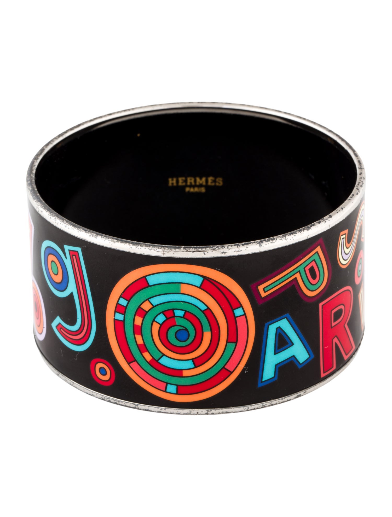 Hermès Extra Wide Enamel Bangle Bracelet