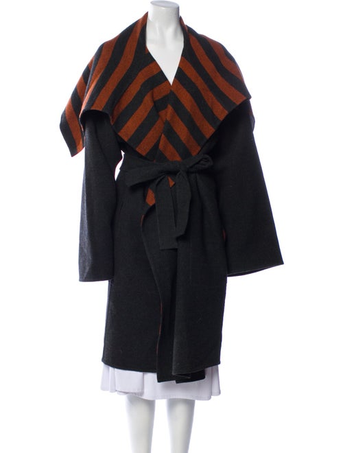 Hermès Virgin Wool Printed Faux Fur Coat