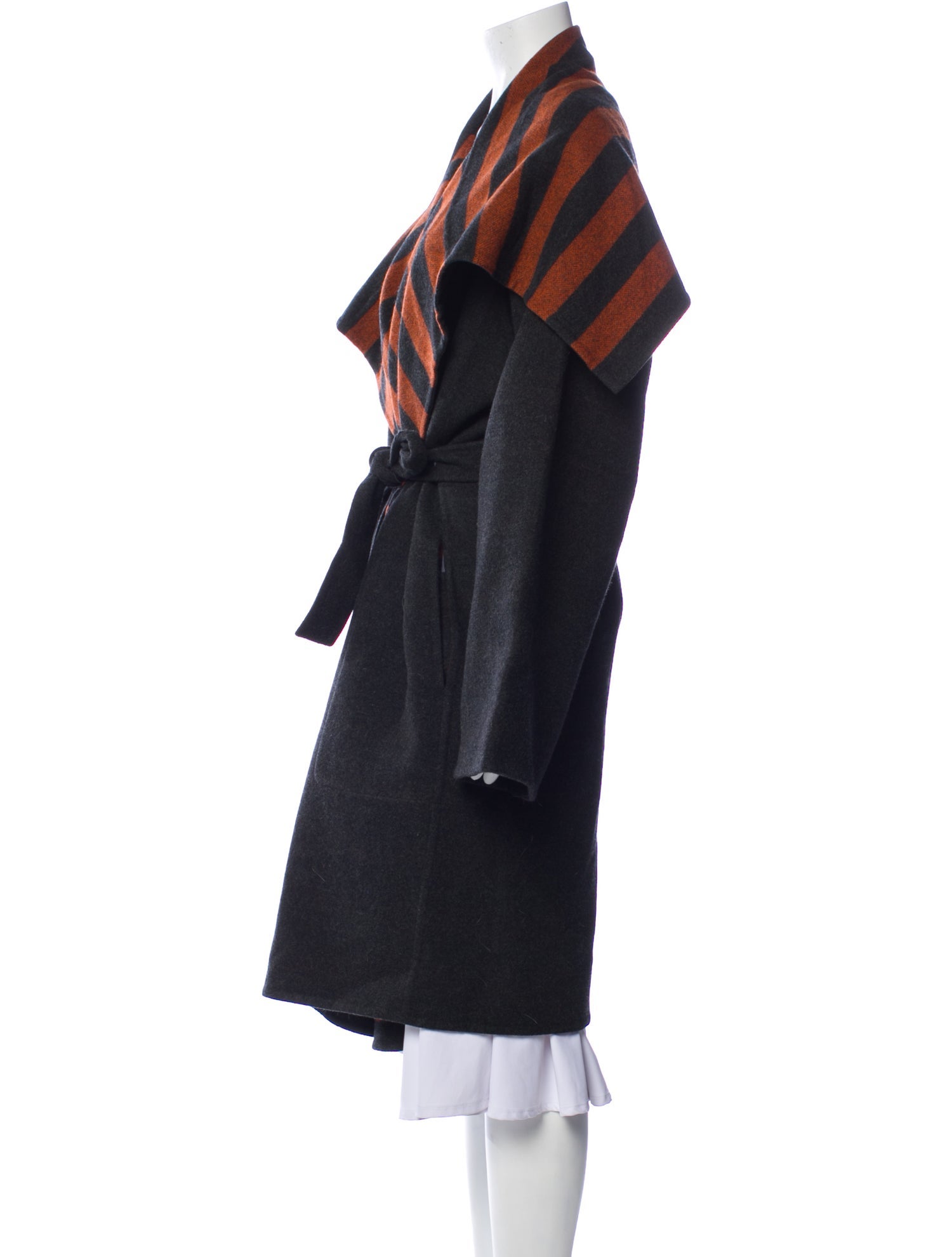 Hermès Virgin Wool Printed Faux Fur Coat