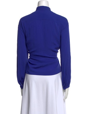 Hermès Silk Mock Neck Blouse