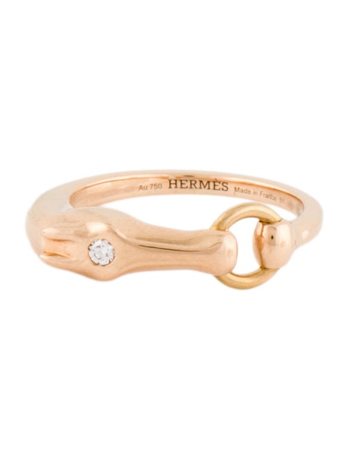 Hermès 18K Diamond Very Small Galop Ring