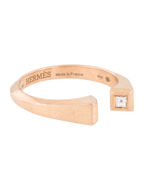 Hermès 18K Diamond Clou de Forge Ring, Small Model
