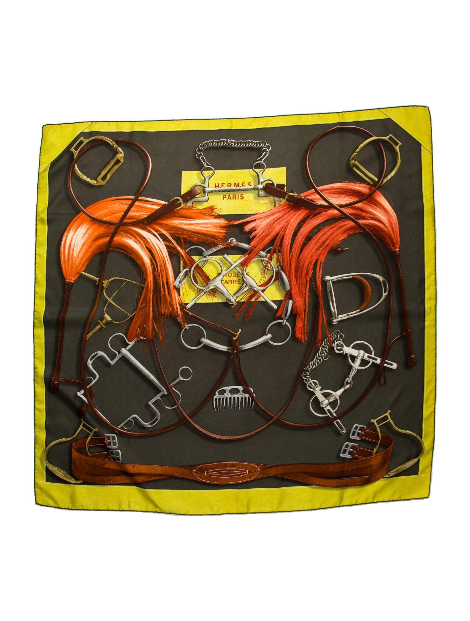 Hermès Projets Carres Silk Scarf