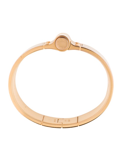 Hermès Wide Enamel Hinged Bangle Bracelet