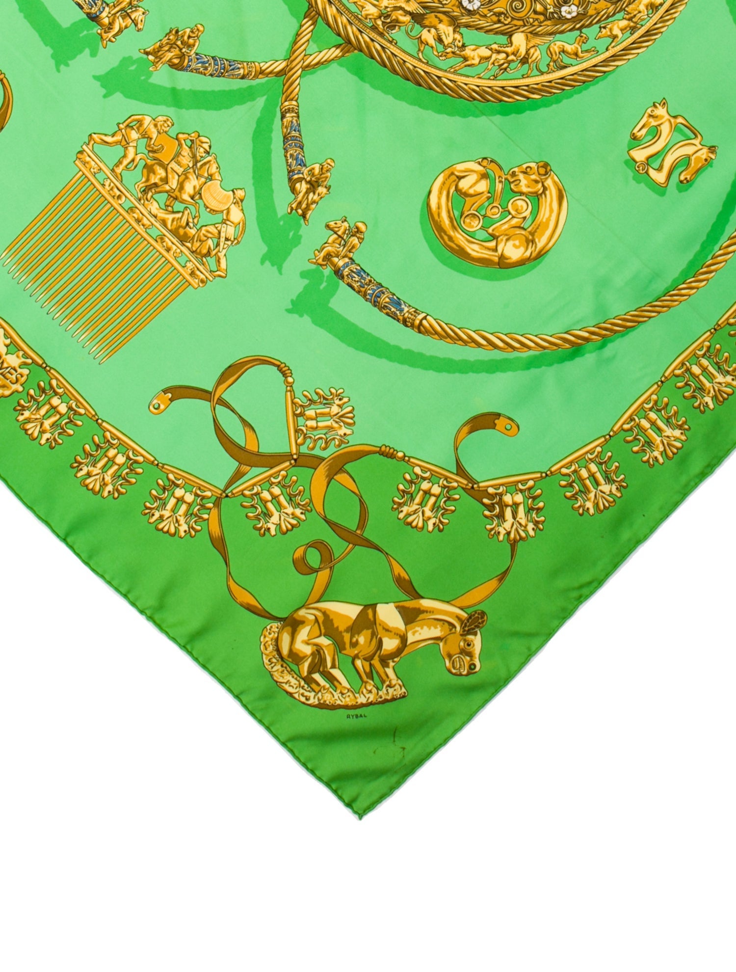 Hermès Les Cavaliers d'Or Silk Scarf