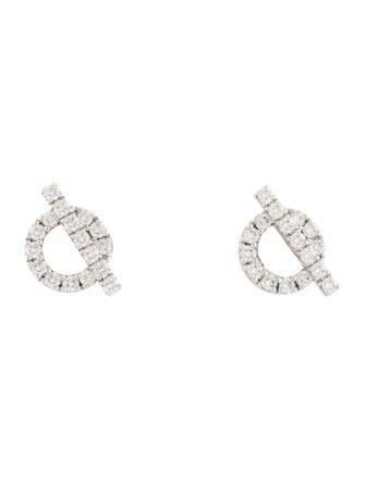 Hermès 18K Diamond Finesse Stud Earrings