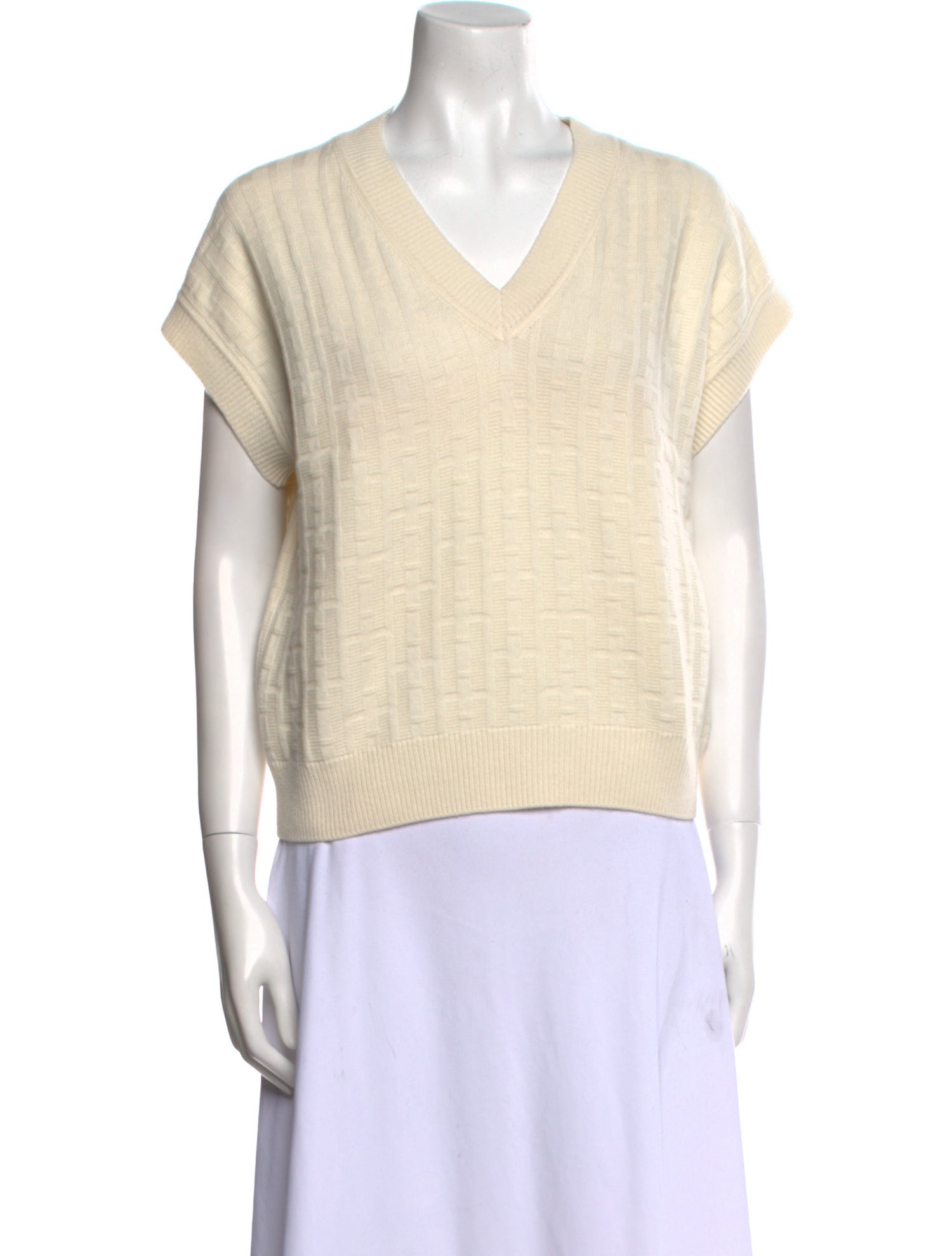 Hermès 2023 V-Neck Short Sleeve Sweater w/ Tags