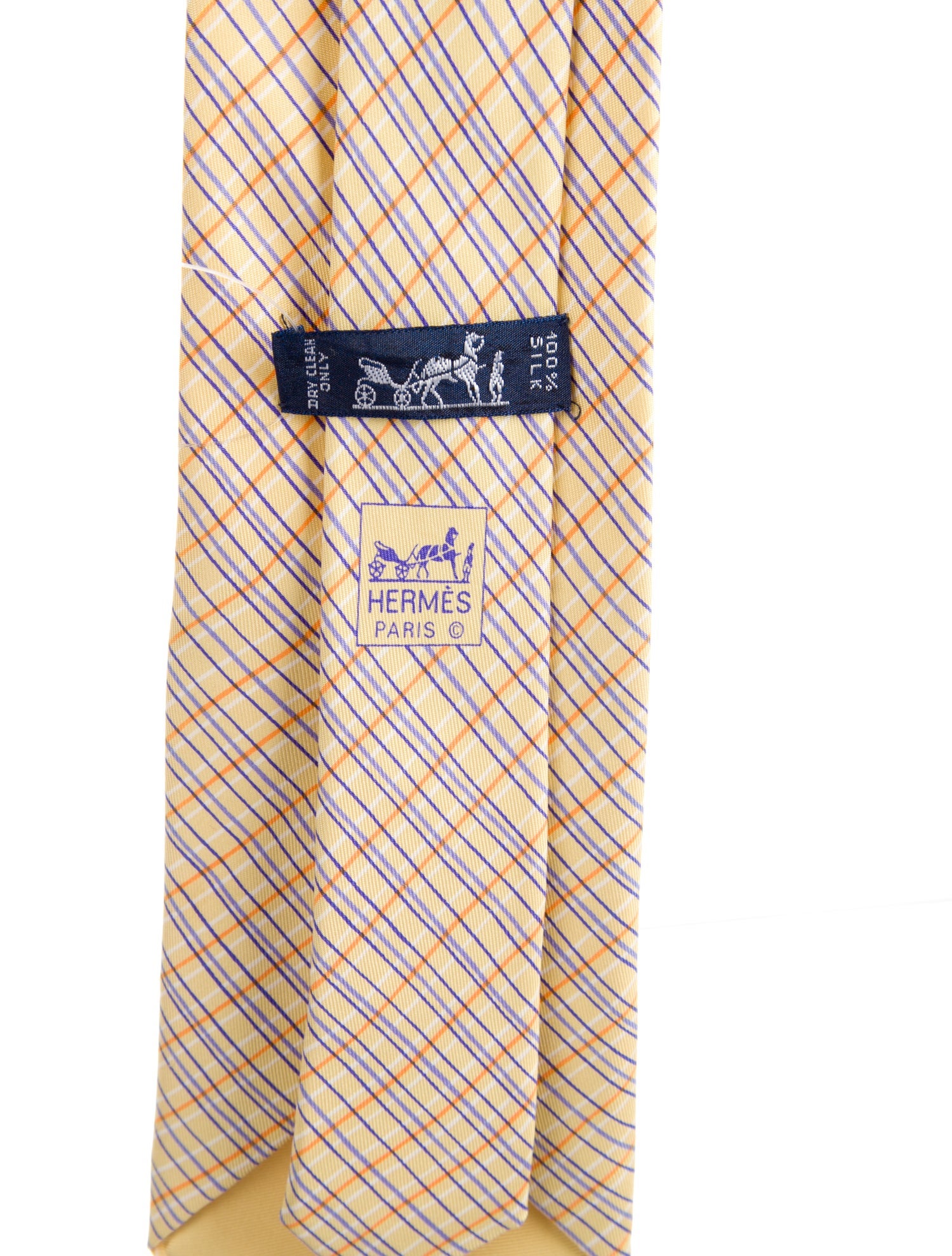 Hermès pattern silk tie