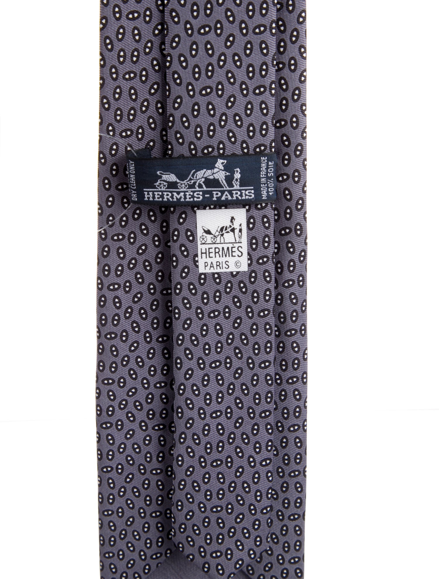 Hermès pattern silk tie