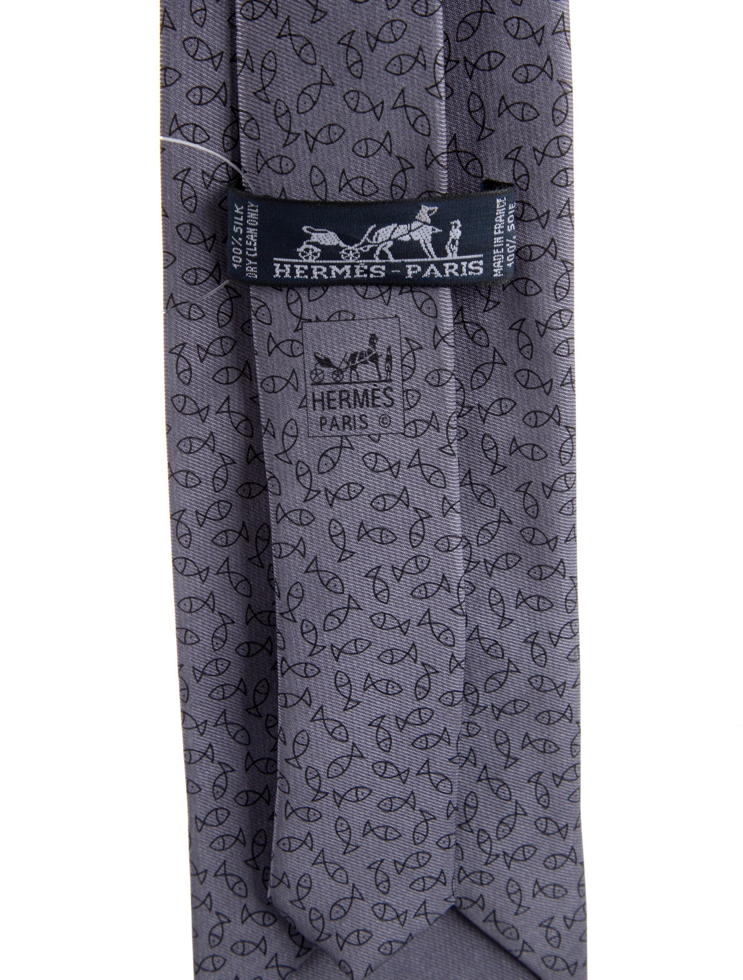 Hermès pattern silk tie