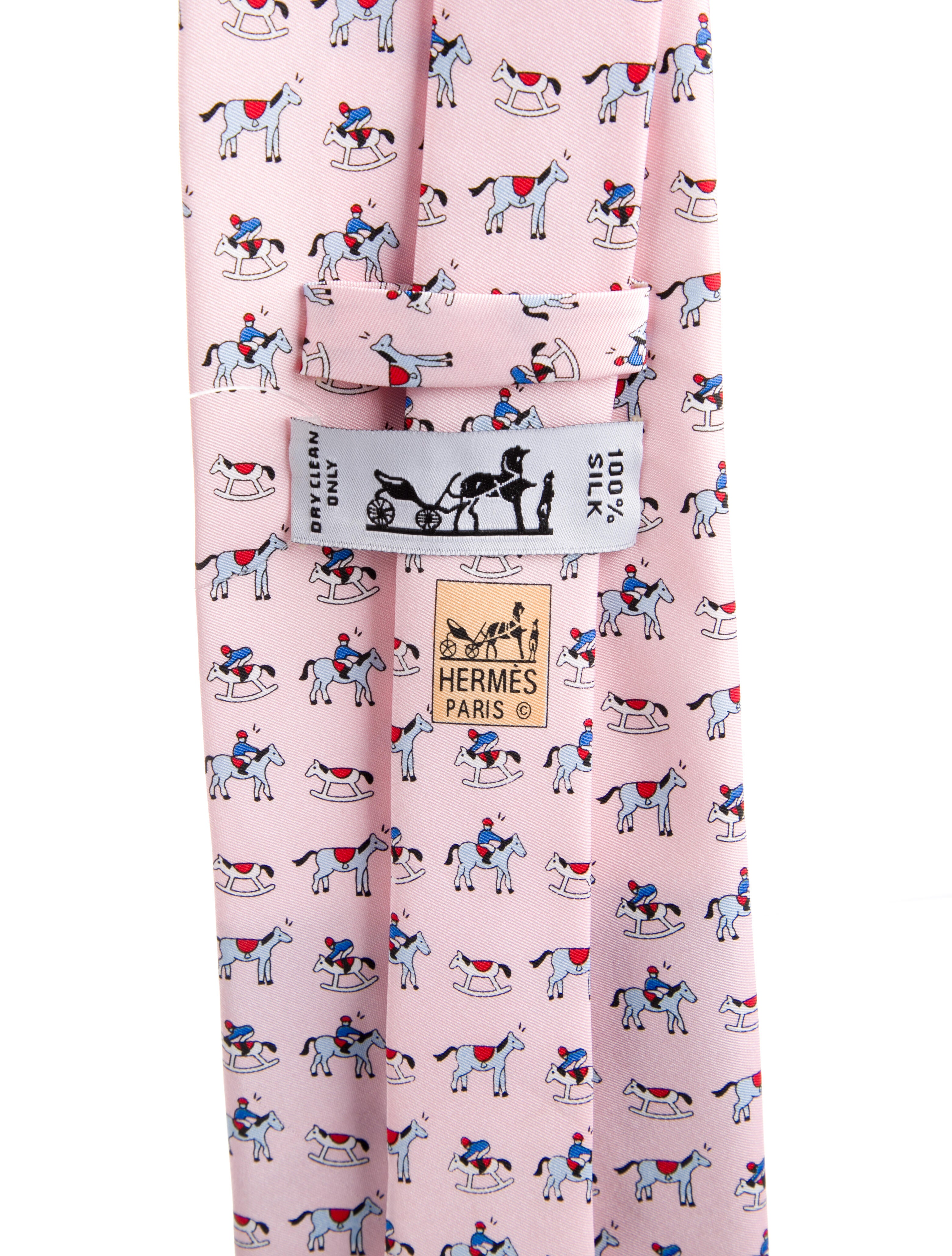 Hermès pattern silk tie