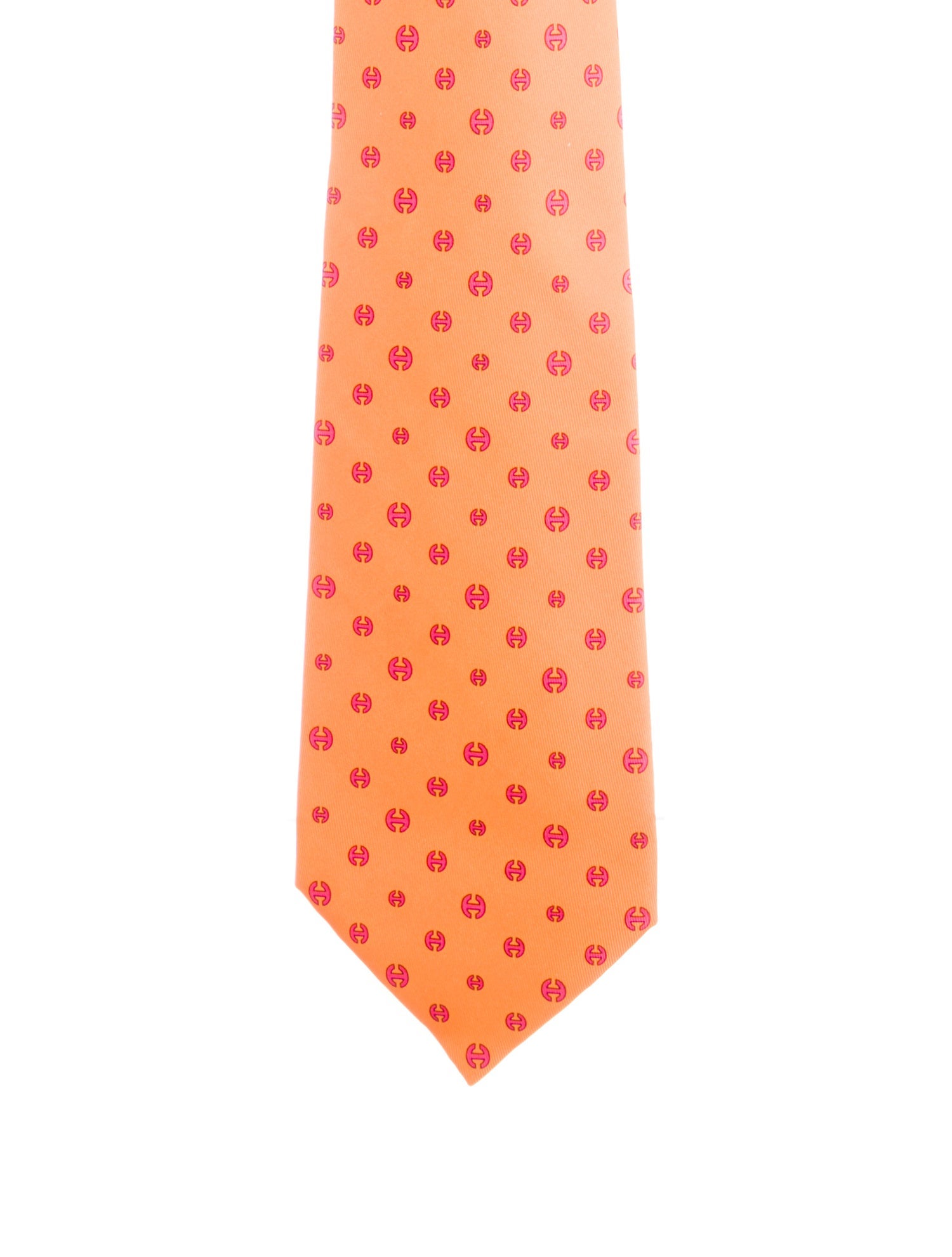 Hermès pattern silk tie