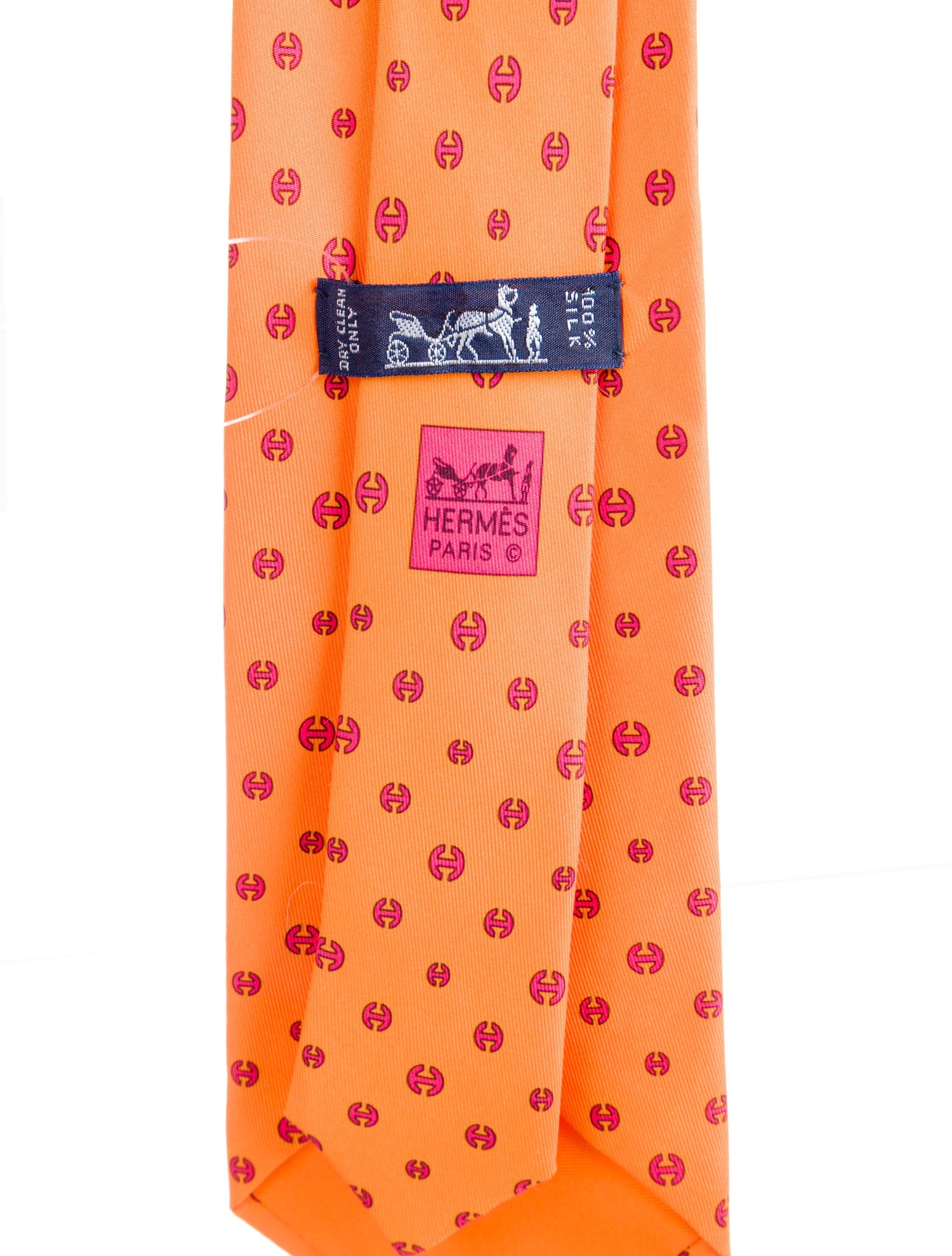 Hermès pattern silk tie