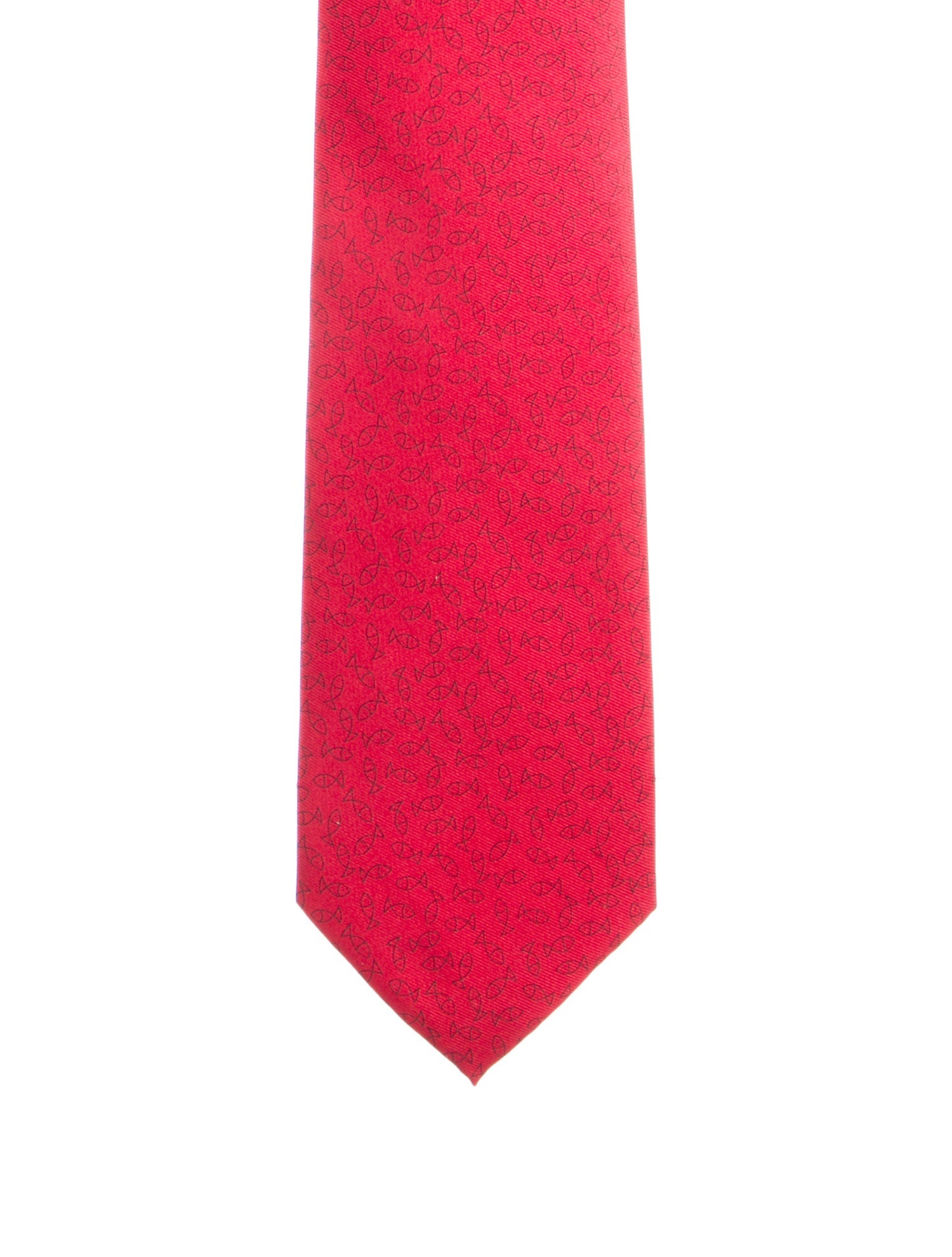 Hermès pattern silk tie