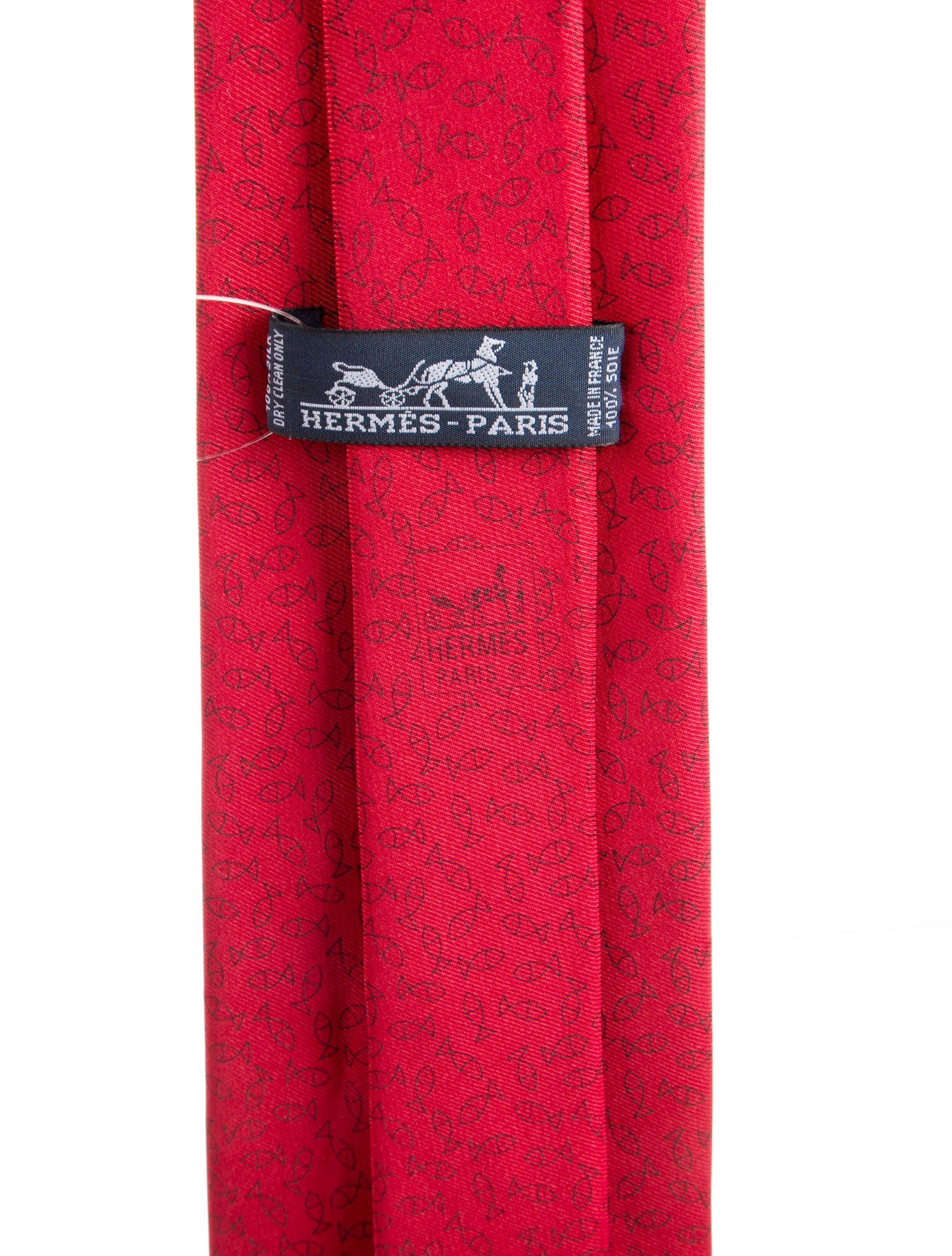 Hermès pattern silk tie