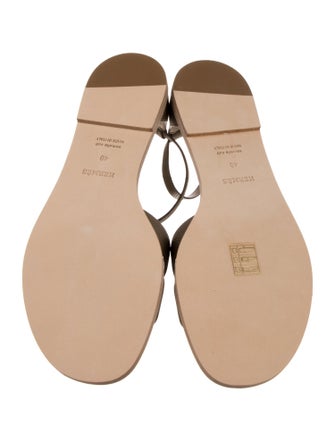 Hermès Epsom Santorini H Logo Sandals