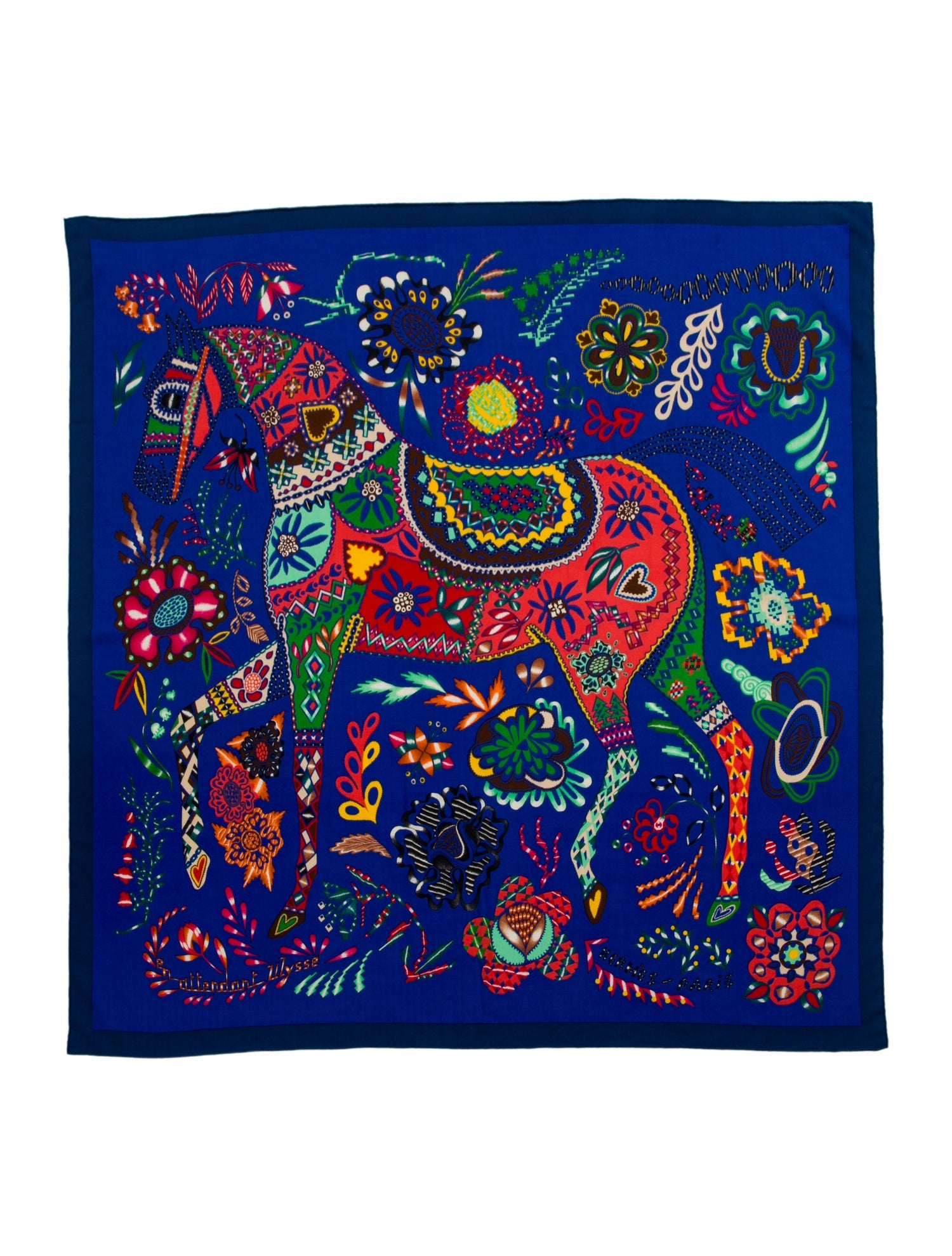 Hermès En Attendant Ulysse Cashmere Shawl