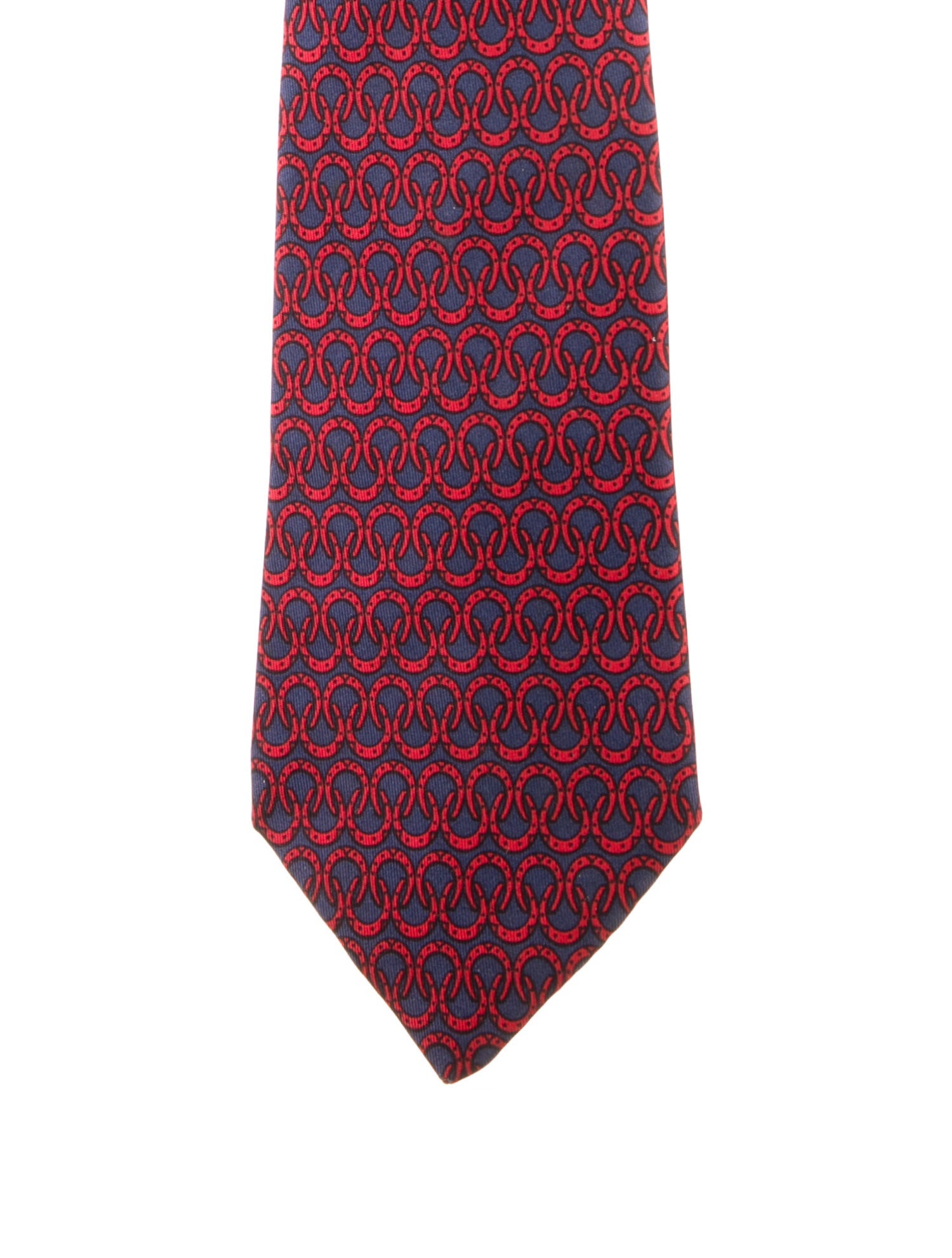Hermès Silk pattern print tie.