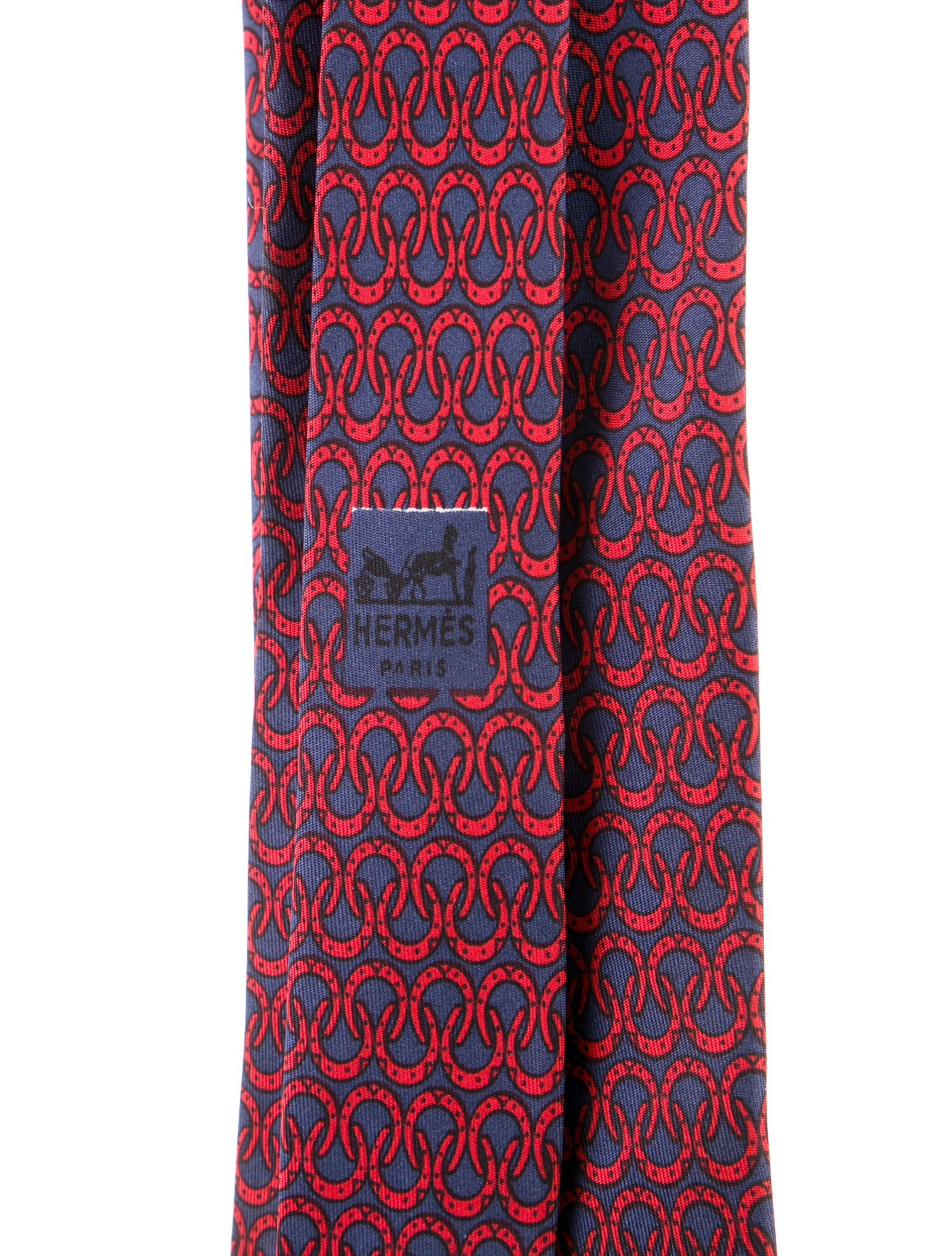 Hermès Silk pattern print tie.