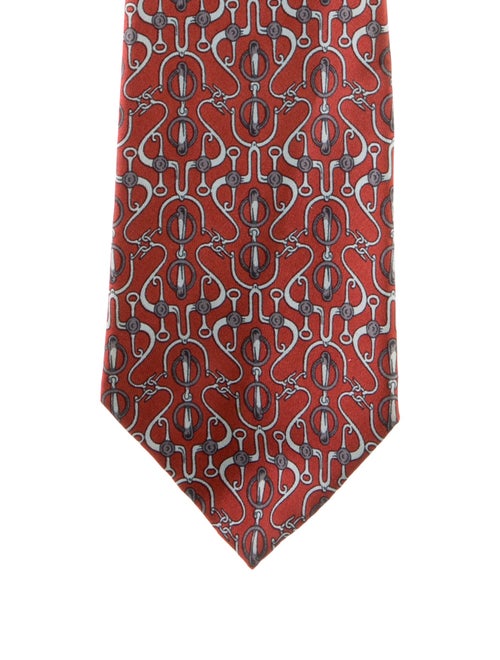 Hermès Silk tie with pattern print.