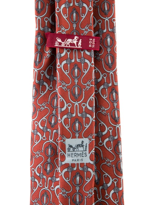 Hermès Silk tie with pattern print.