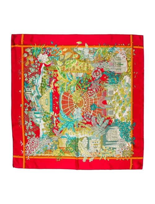 Hermès Jardins d'Hiver Silk Scarf