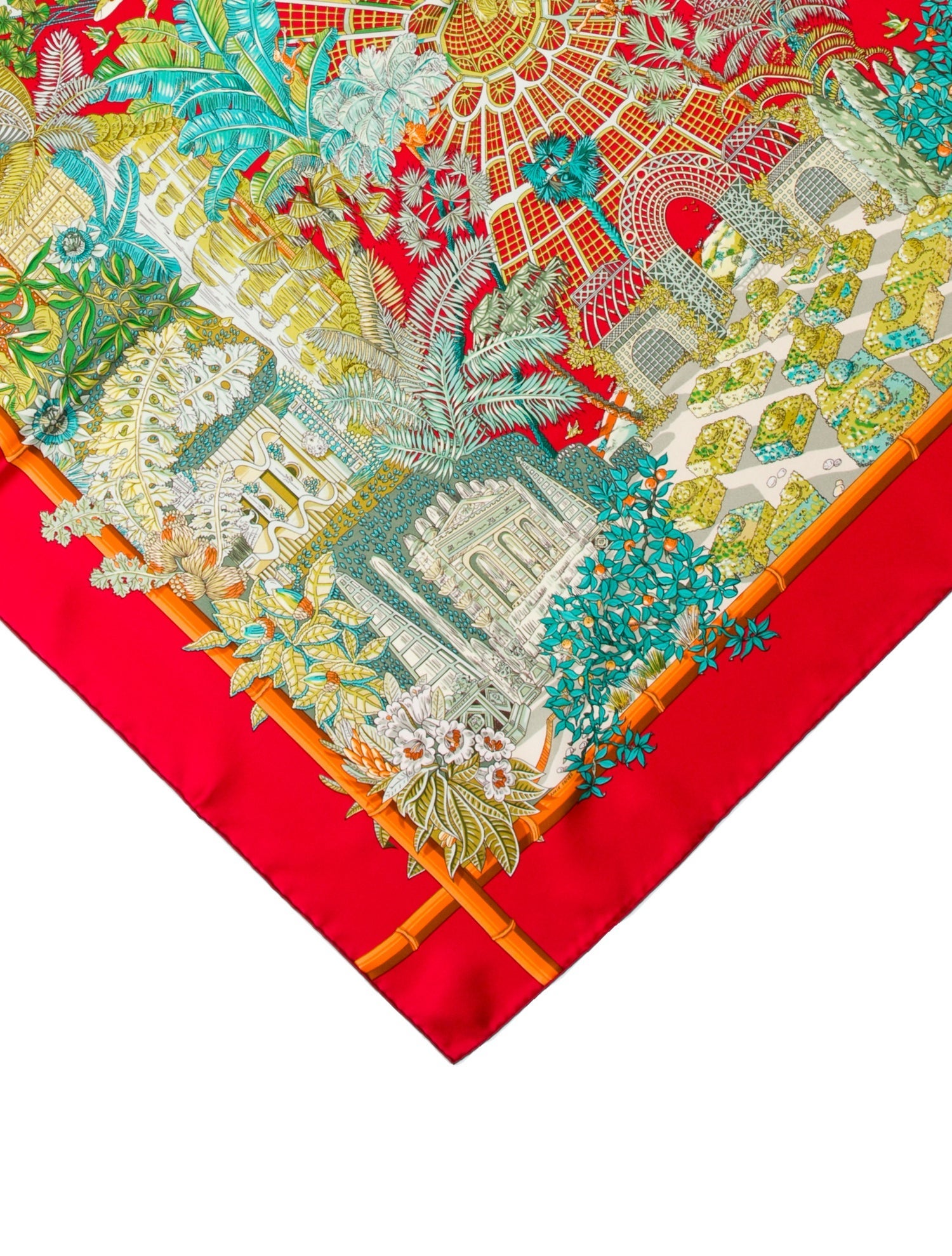 Hermès Jardins d'Hiver Silk Scarf
