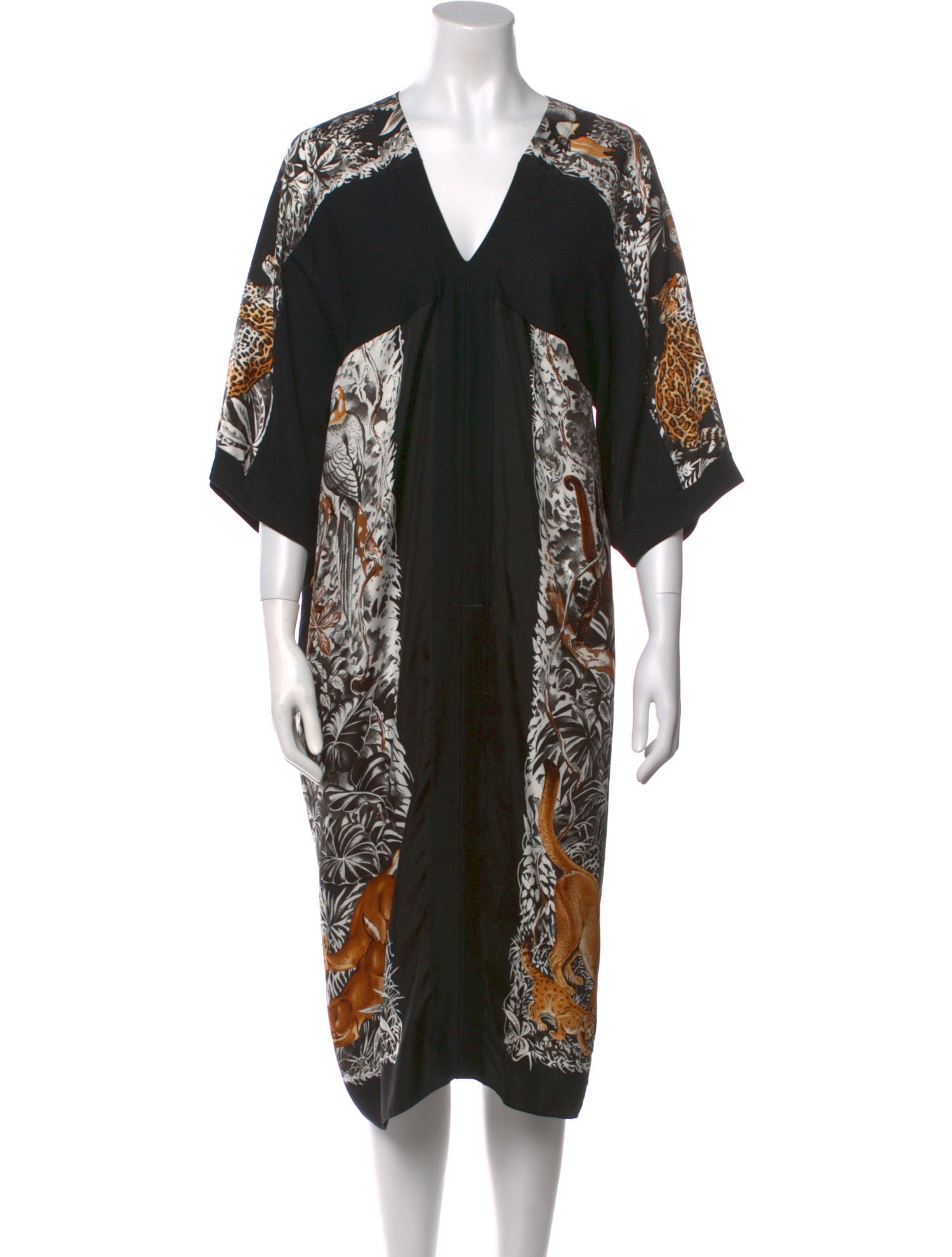 Hermès Silk Midi Length Dress