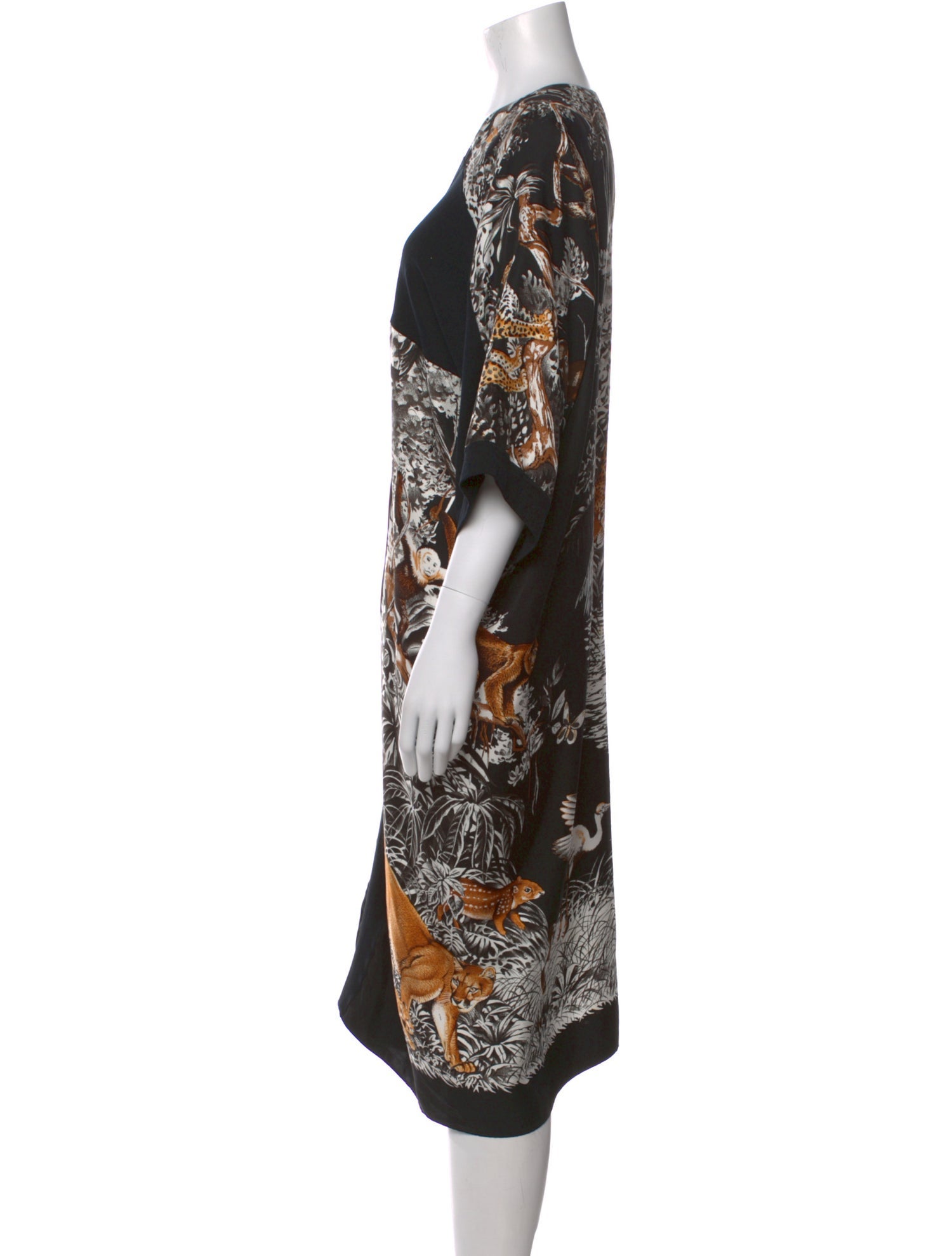 Hermès Silk Midi Length Dress