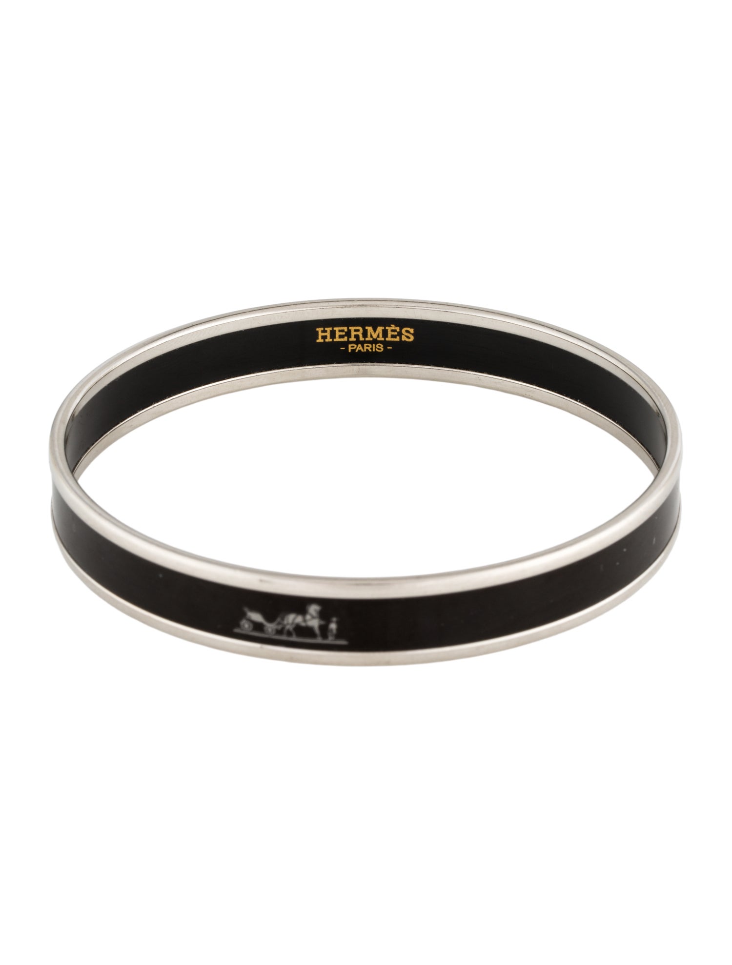 Hermès Narrow Enamel Bangle Bracelet