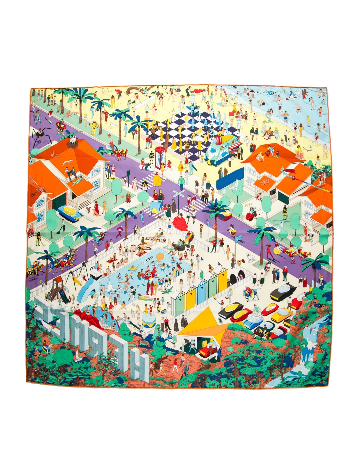 Hermès on The Beach Silk Scarf