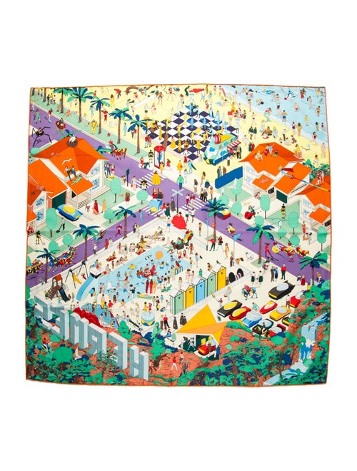 Hermès on The Beach Silk Scarf