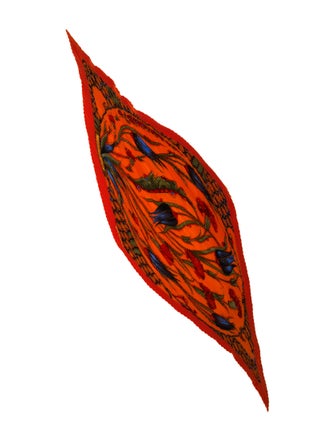 Hermès Céramique Ottomane Silk Plissé Scarf