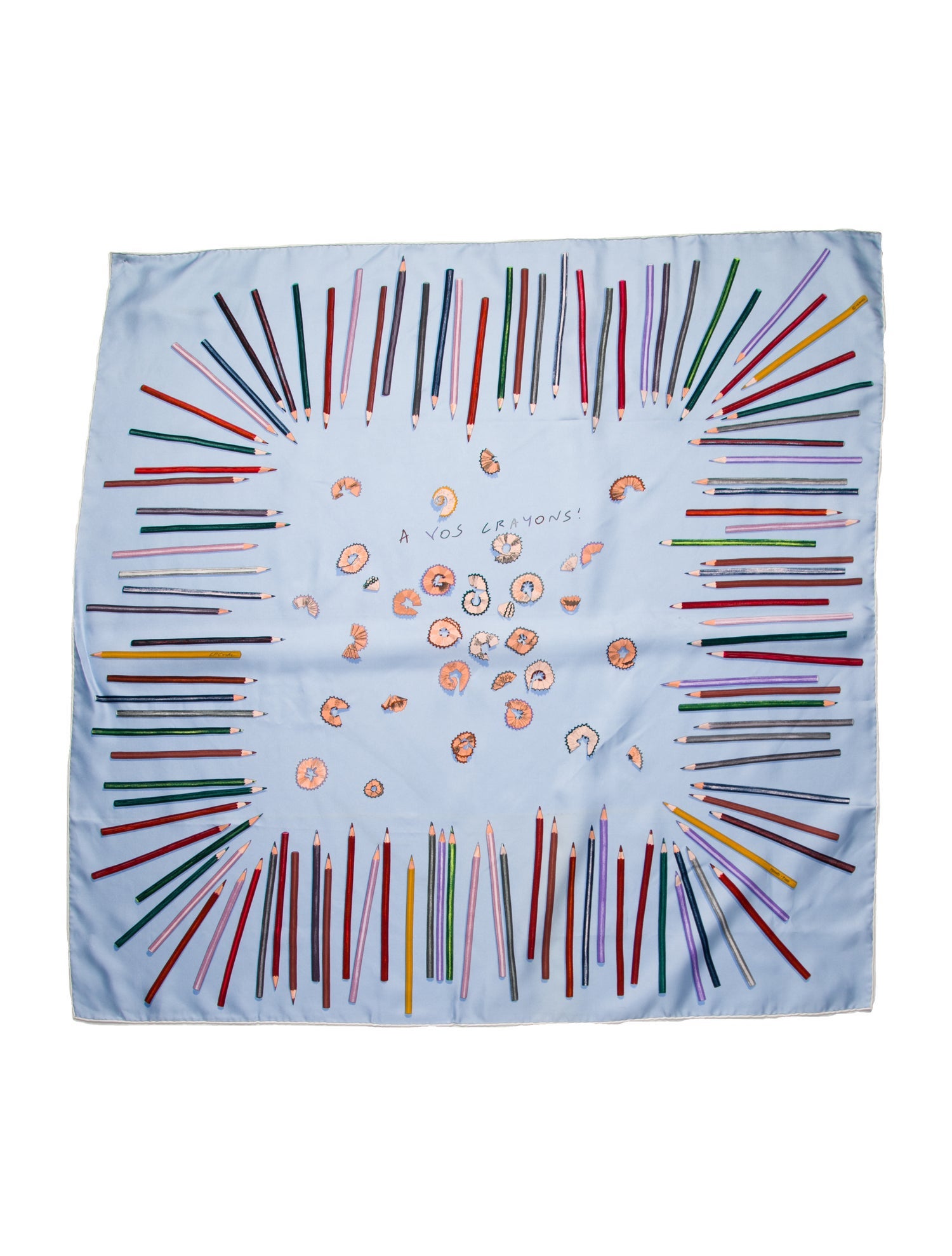 Hermès A Vos Crayons! Silk Scarf
