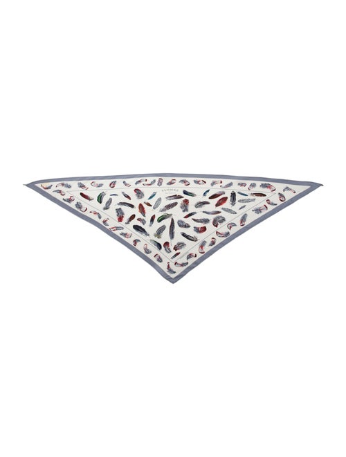 Hermès Plumes par Henri de Linarès Feathers Silk Triangle Scarf