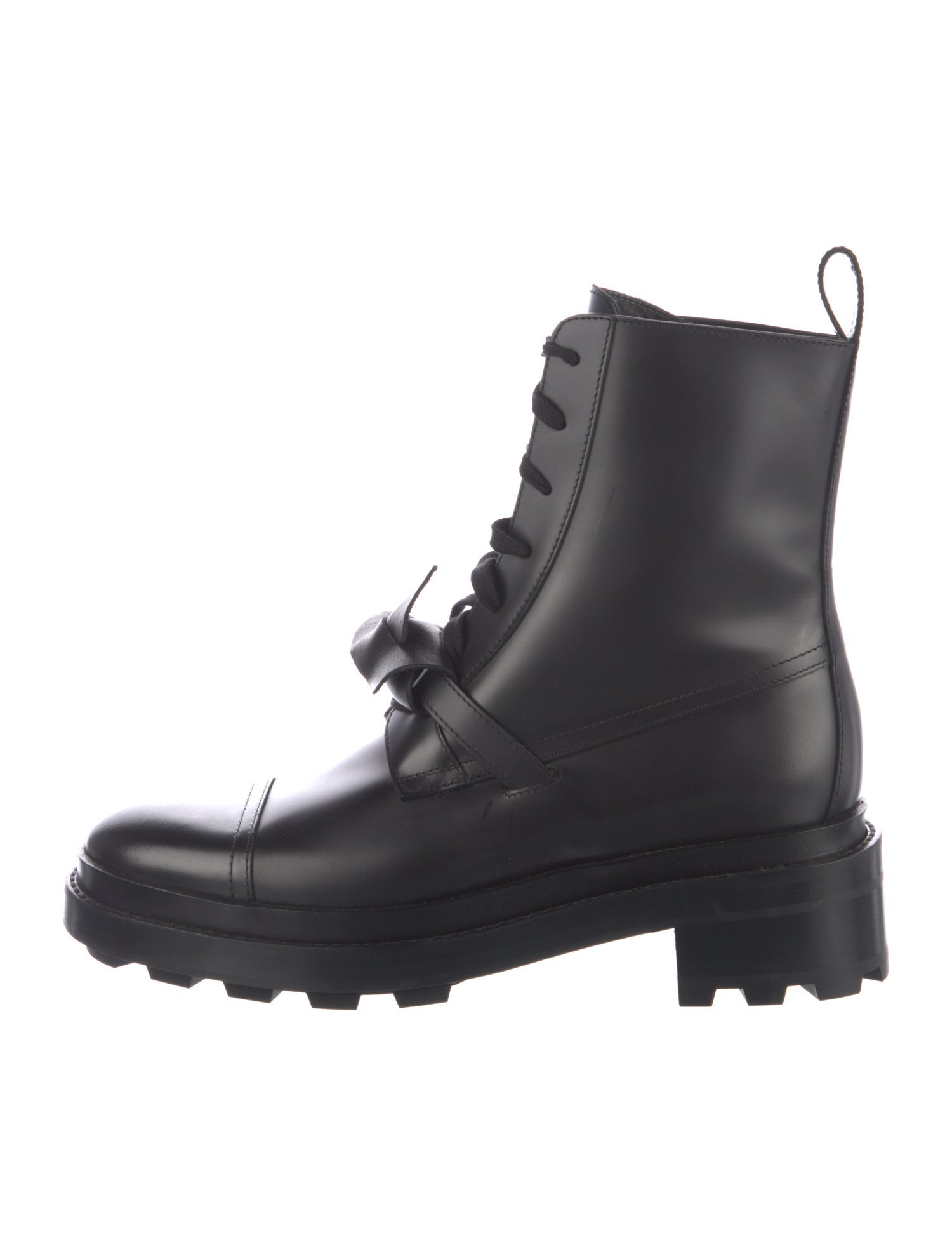 Hermès Funk Leather Combat Boots