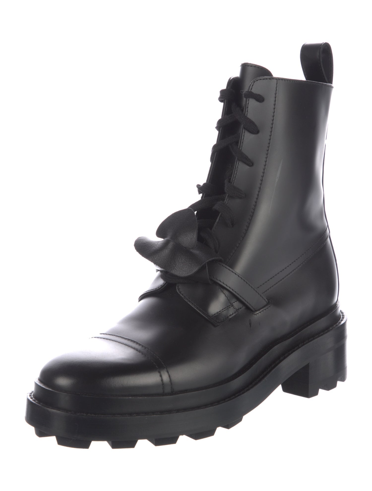 Hermès Funk Leather Combat Boots