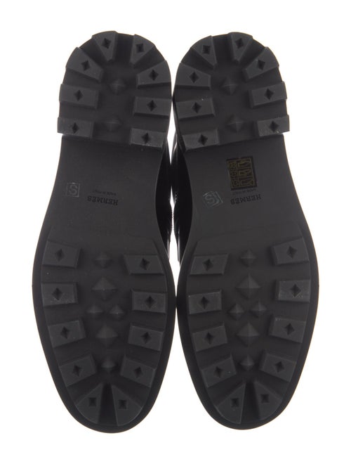 Hermès Funk Leather Combat Boots