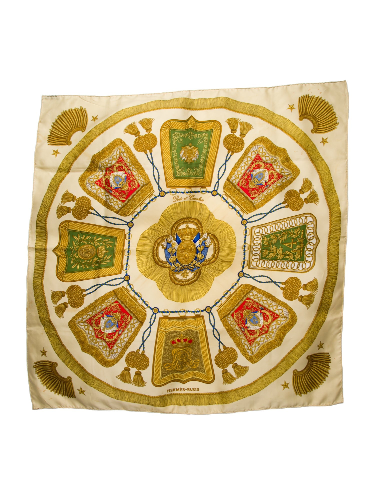 Hermès Poste et Cavalerie Silk Scarf