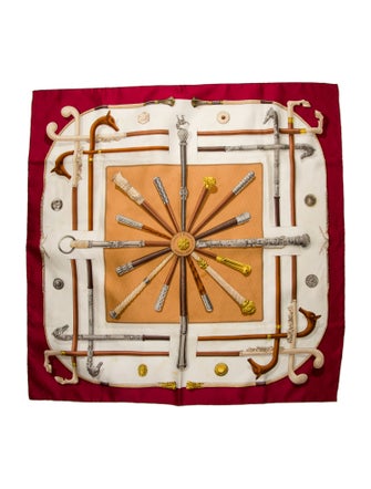 Hermès Cannes et Pommeaux Silk Scarf