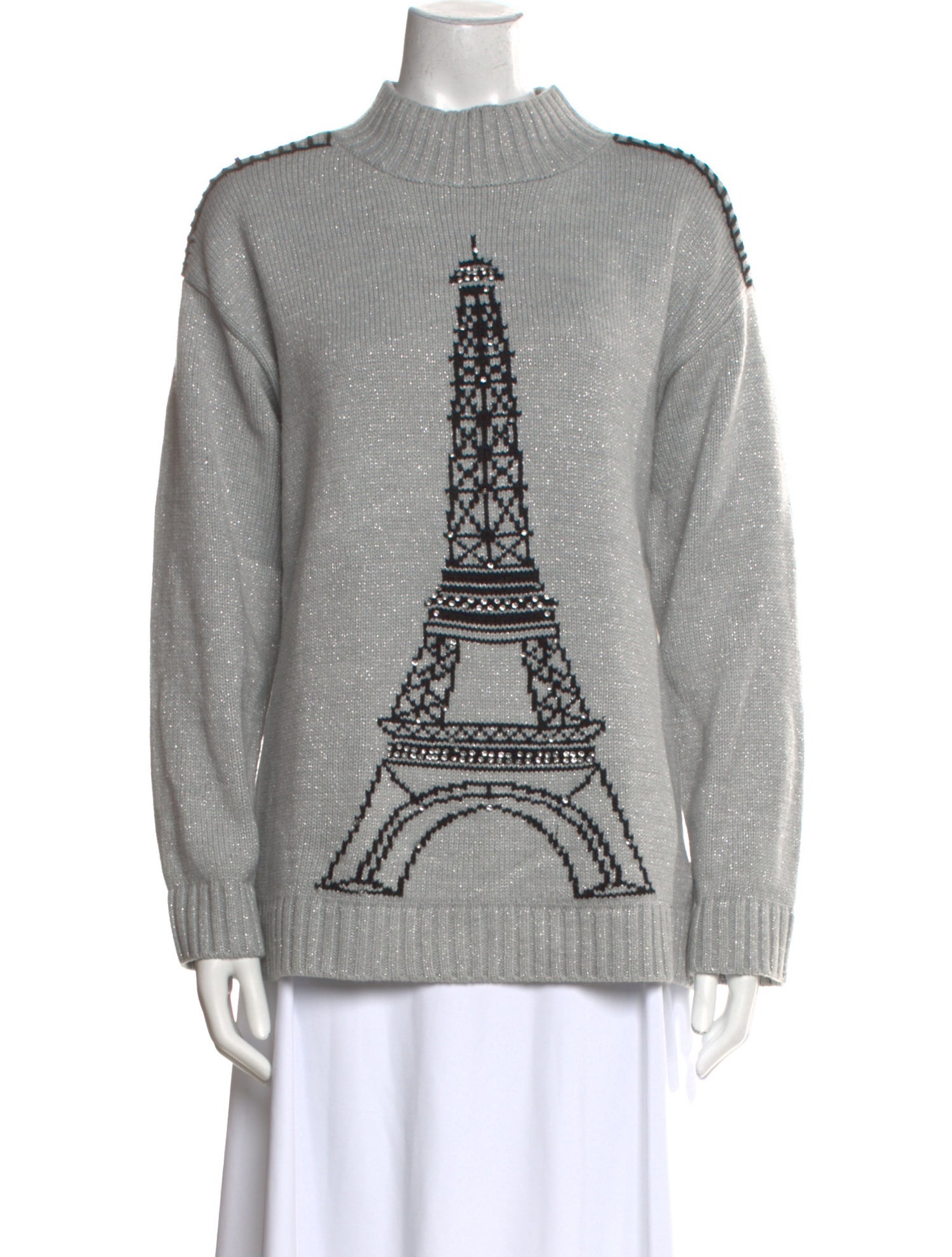 Karl Lagerfeld Cashmere Graphic Print Sweater